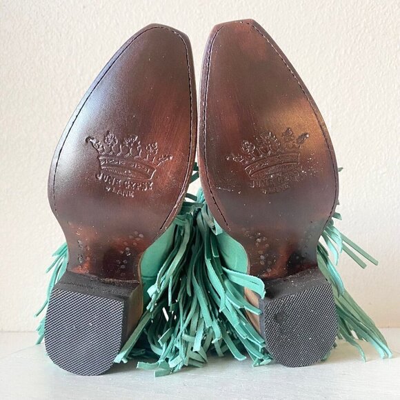 Junk Gypsy SPITFIRE Lane Boots 5  Womens Cowboy Bootie Turquoise Cowgirl Western - Picture 8 of 10